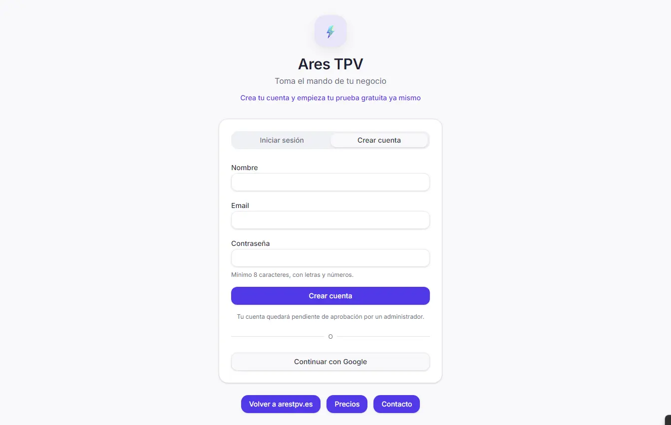 Cómo empezar con Ares TPV