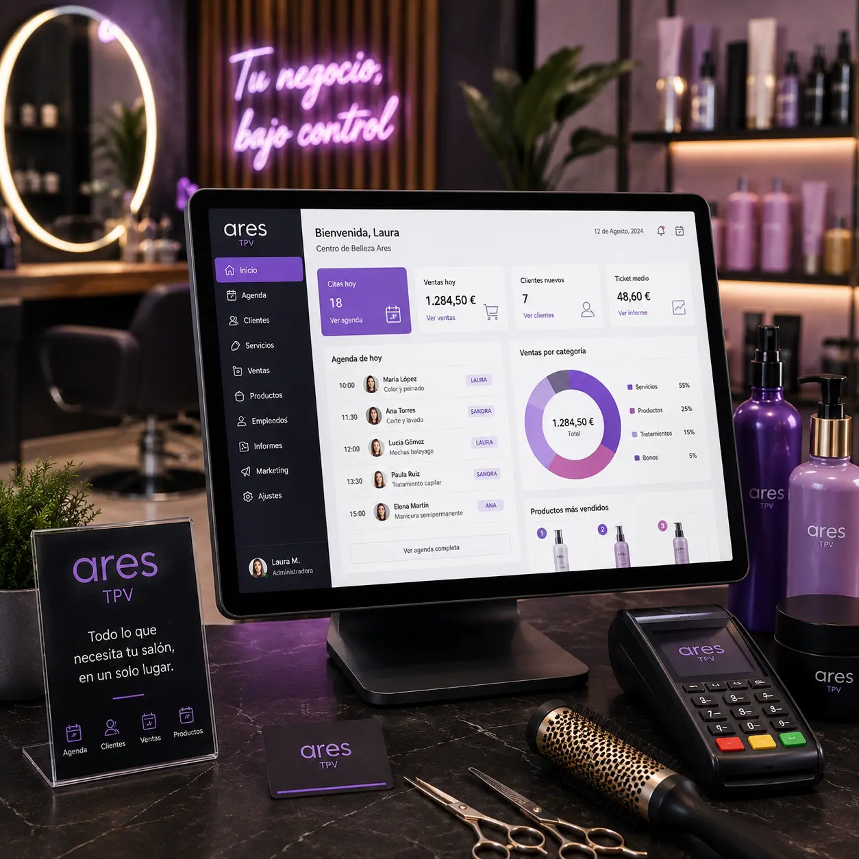 TPV peluquería y estética Ares TPV
