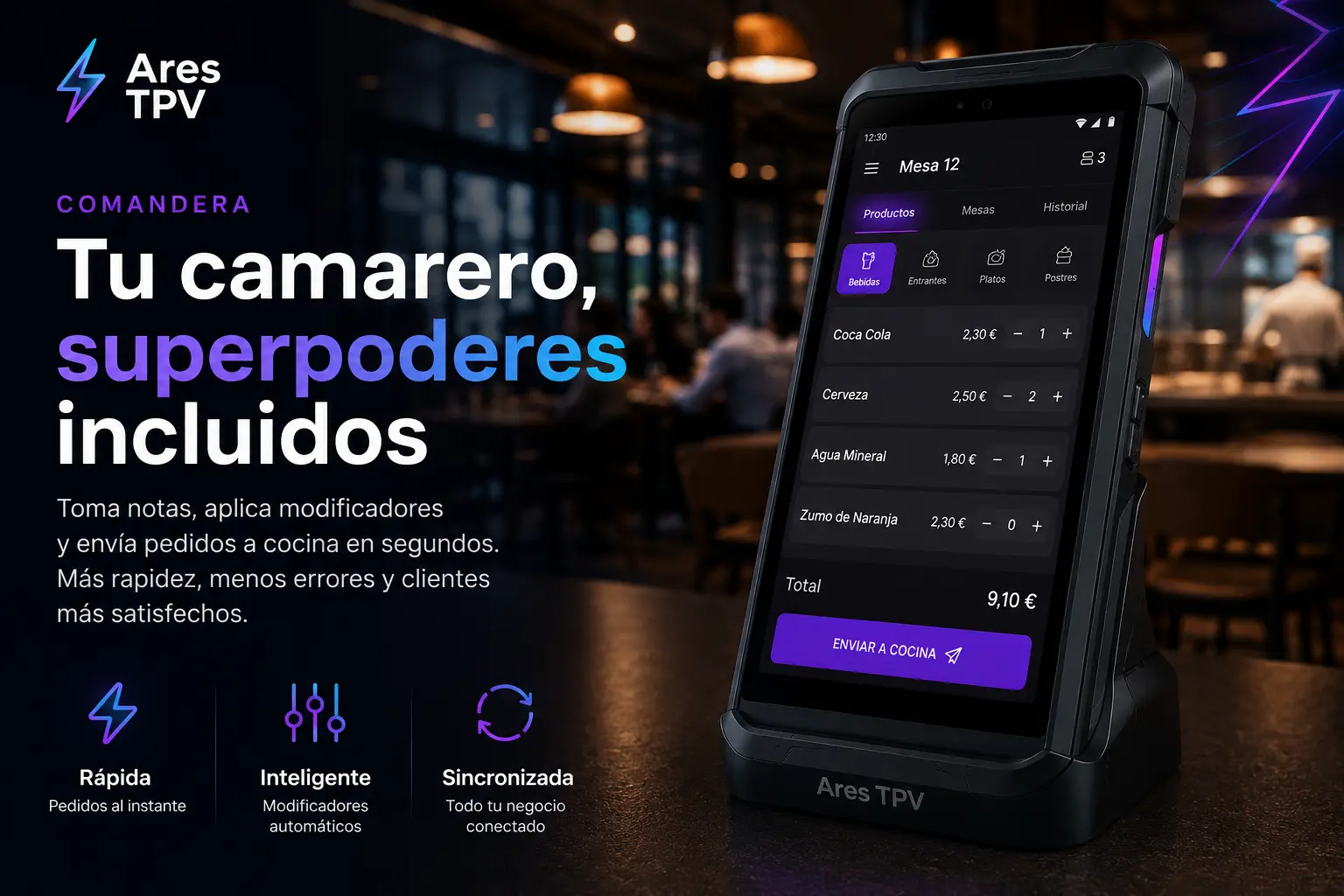 Comandera Ares TPV para hostelería